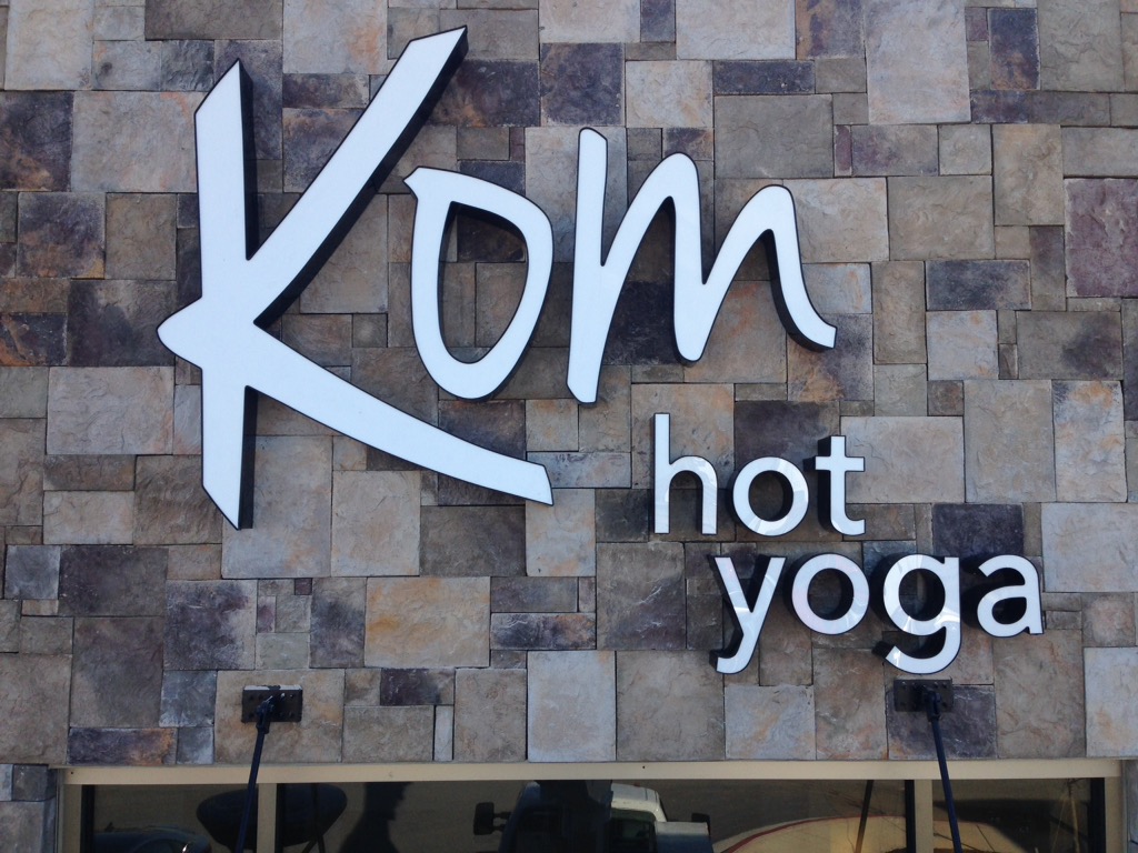 Kom Hot Yoga Channel Letters